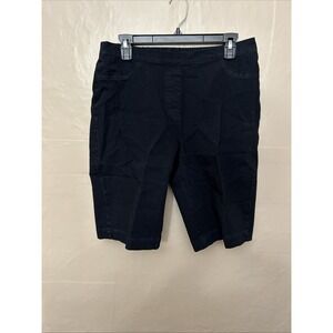 Isaac Mizrahi Size 12 Dark Indigo 24/7 Denim Bermuda Shorts